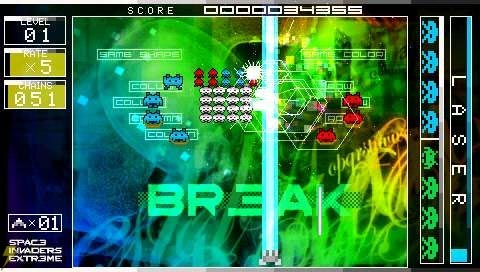 Space Invaders Extreme PSP Demo